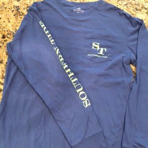 Southern Tide Long sleeve blue T. Sz S.